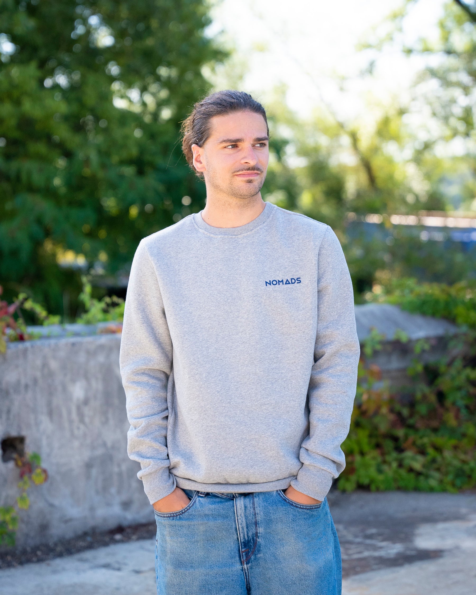 Men's Crew Neck Sweatshirt Grey