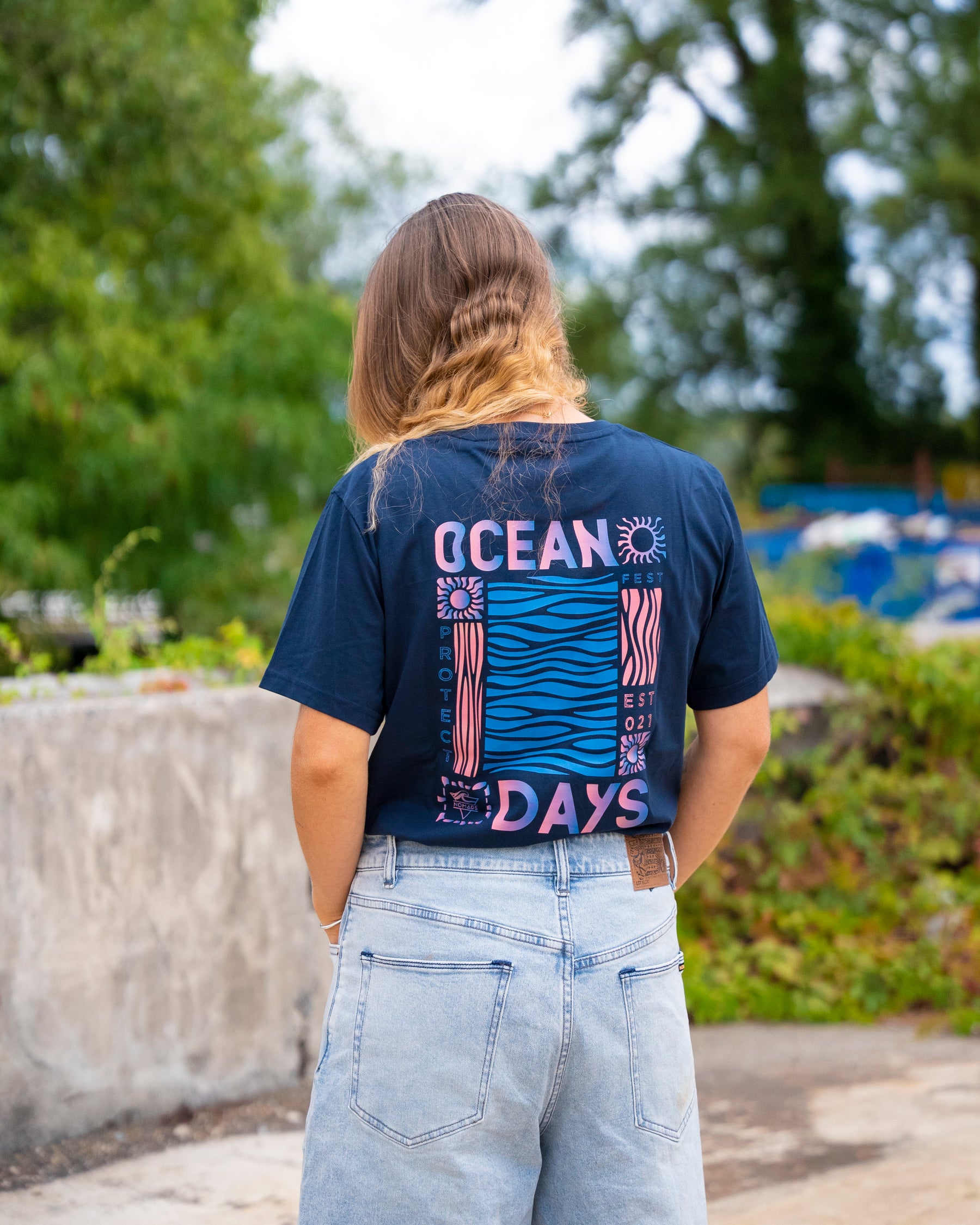 Schwarzes Herren-T-Shirt No Ocean B