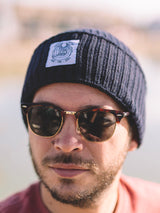 Blaue Beaniemütze Made in France - Unisex