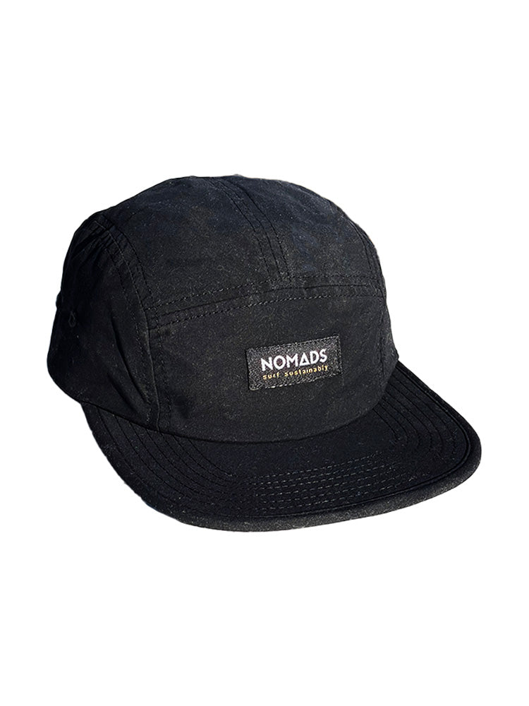 Schwarze 5-Panel-Kappe