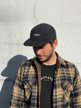 Schwarze 5-Panel-Kappe