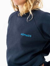Marineblaues Sweatshirt mit Rundhalsausschnitt für Damen