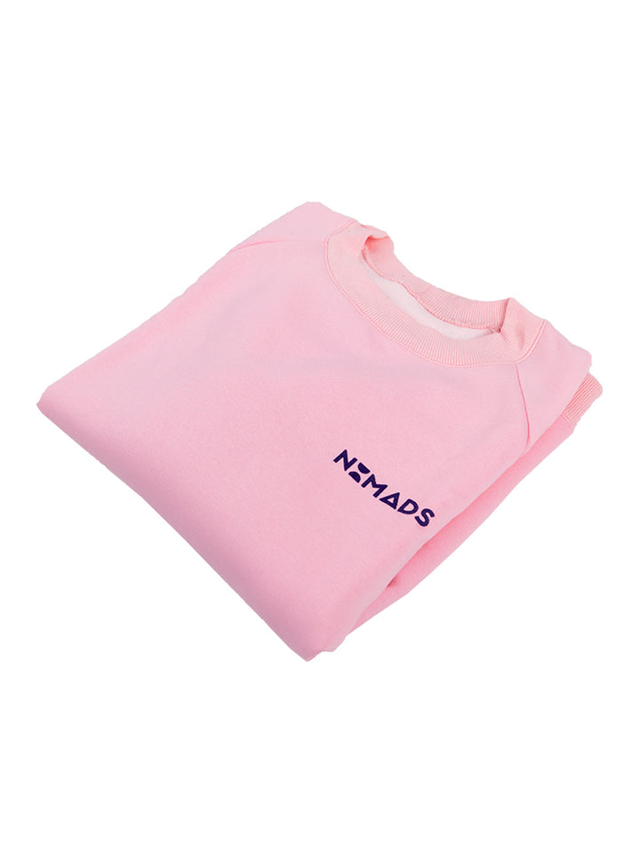 Rosafarbenes Sweatshirt mit Rundhalsausschnitt für Damen