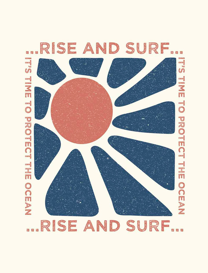 Plakat „Aufstehen und surfen“