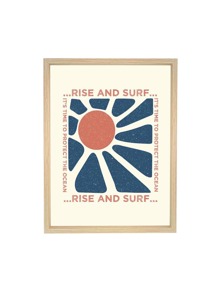 Plakat „Aufstehen und surfen“