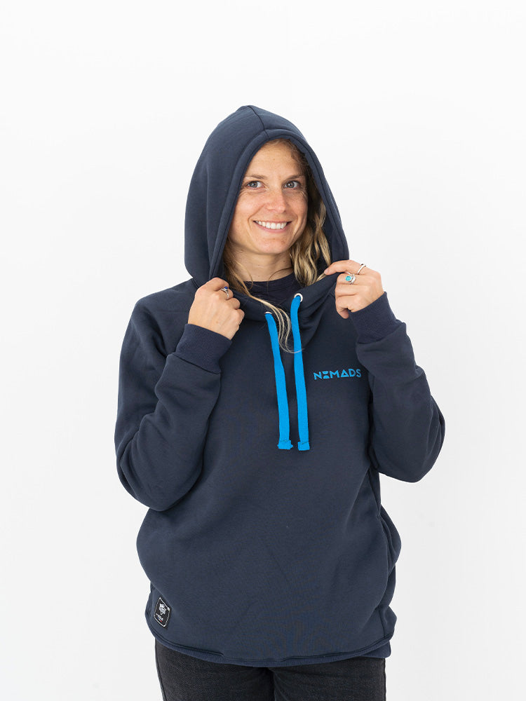 Marineblauer Hoodie für Damen