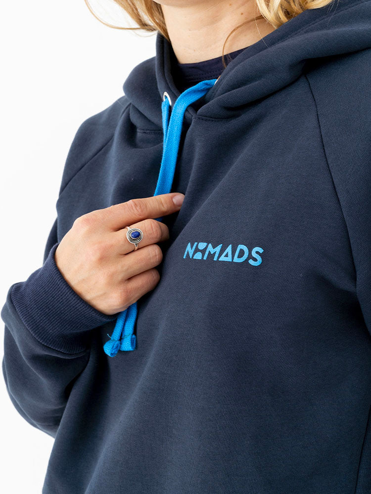 Marineblauer Hoodie für Damen