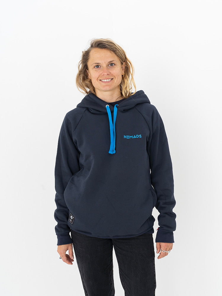 Marineblauer Hoodie für Damen