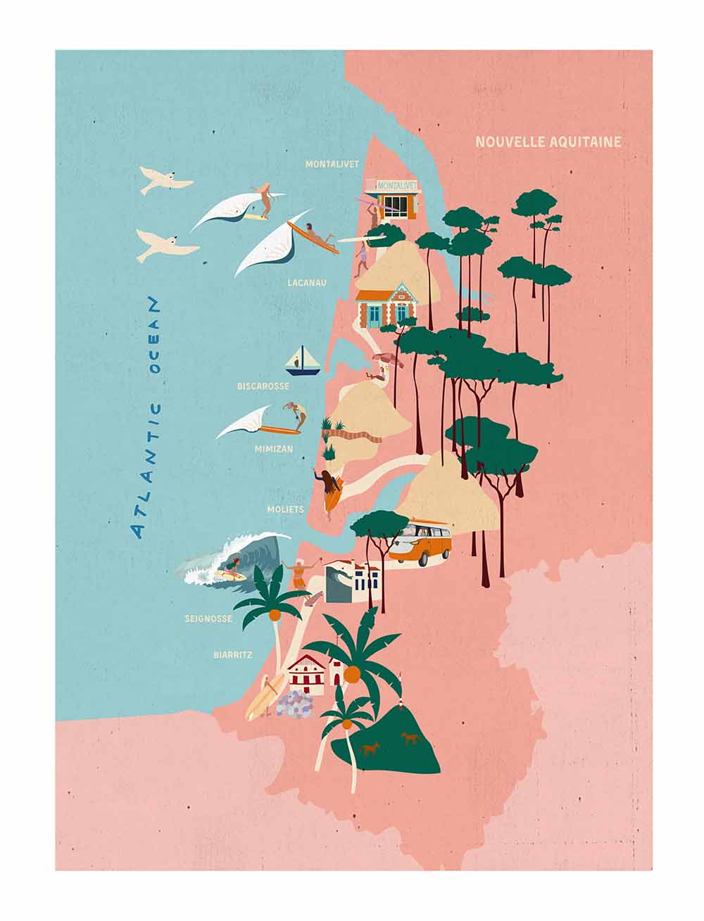 Affiche Surf spots