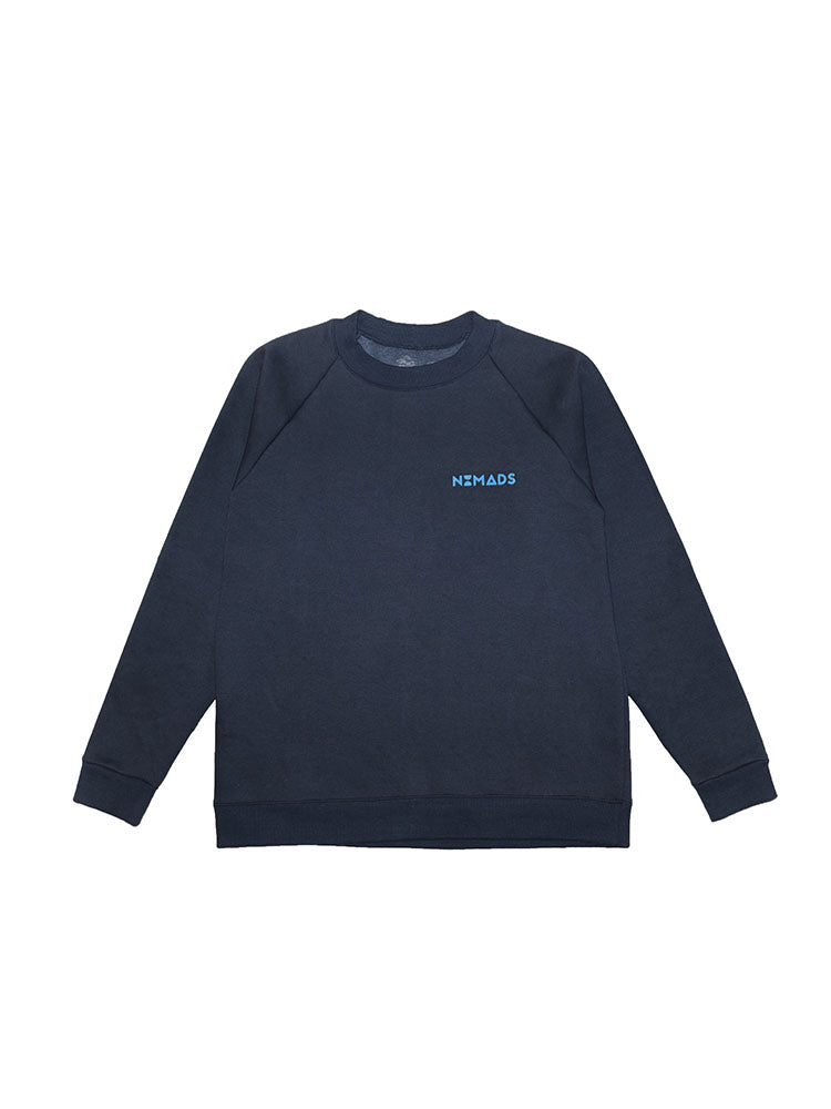 Marineblaues Sweatshirt mit Rundhalsausschnitt für Damen